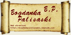 Bogdanka Pališaški vizit kartica